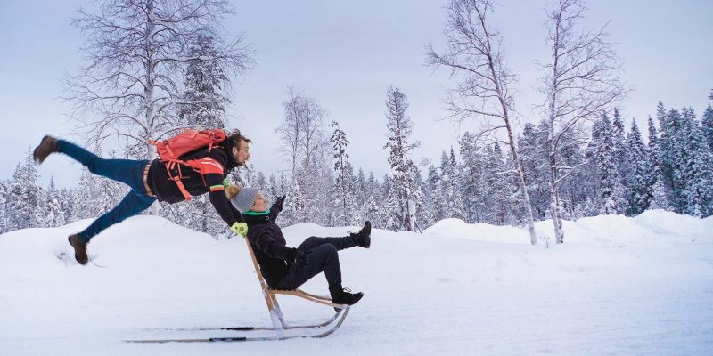 Laat je glijden op een kicksled tijdens de beste reisperiode winters Lapland