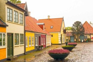 Gezellige straatjes in Odense in Denemarken met NOrdic